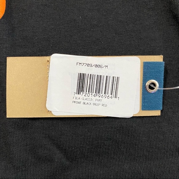 Fila Logo Orange White Black Crew Neck Short Sleeve Tee Shirt Medium M - Picture 5 of 9